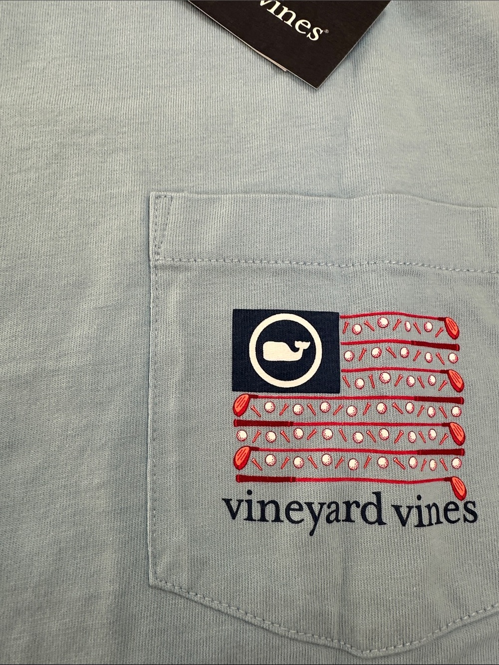Vineyard Vines Golf Flag  Blue XL T-Shirt NWT 4th of JULY
